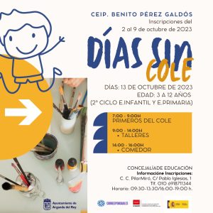 Días sin cole en Arganda del Rey 2023