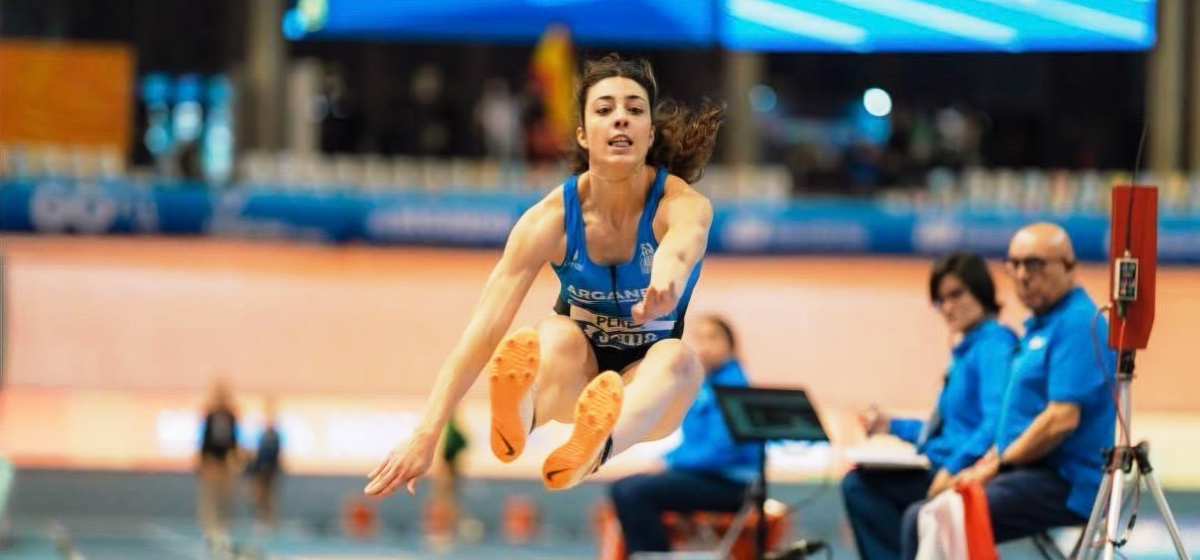 La argandeña Paula Pérez Gómez, subcampeona de España de pentatlón en el Short Track 2026 de Valencia