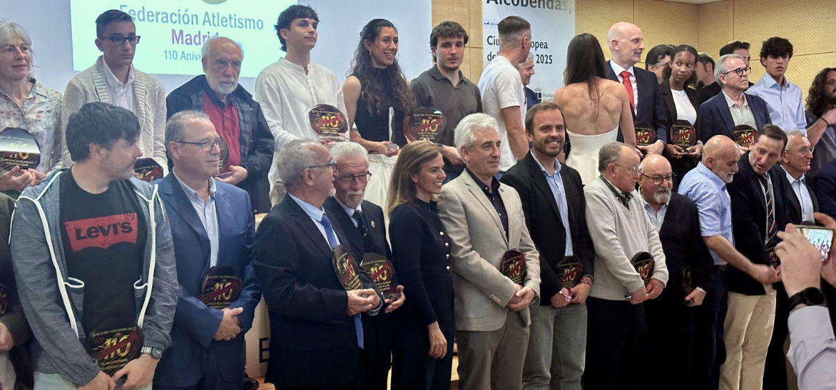 Arganda, premio fomento del deporte en la Gala de la Federacion de Atletismo de Madrid