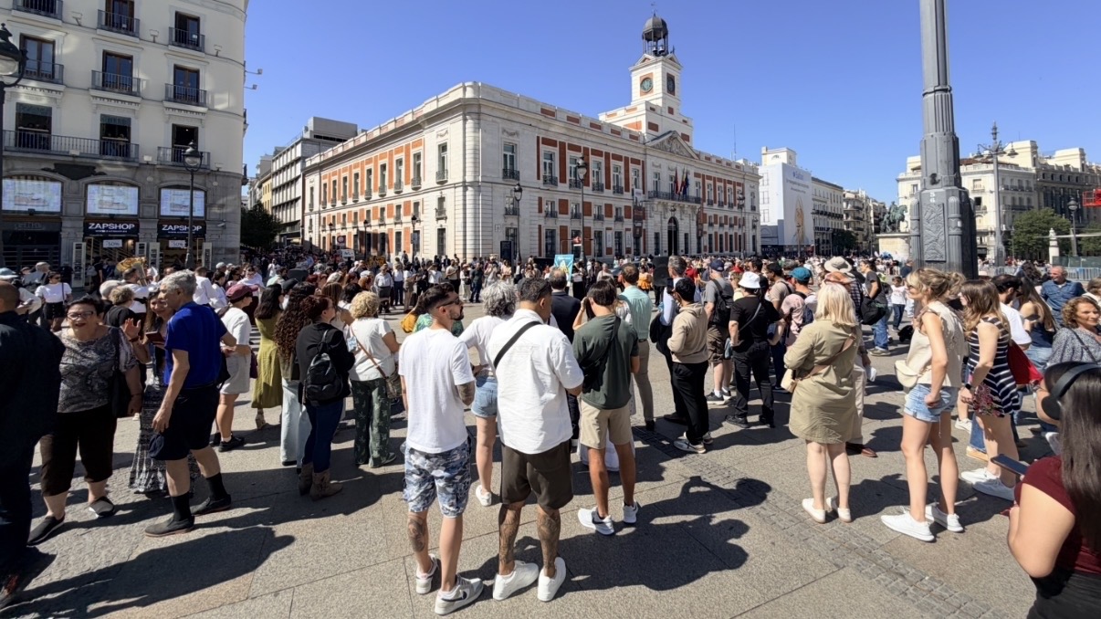 Centenares de personas se dan cita en la Puerta del Sol de Madrid para la presentación oficial del Motín de Arganda